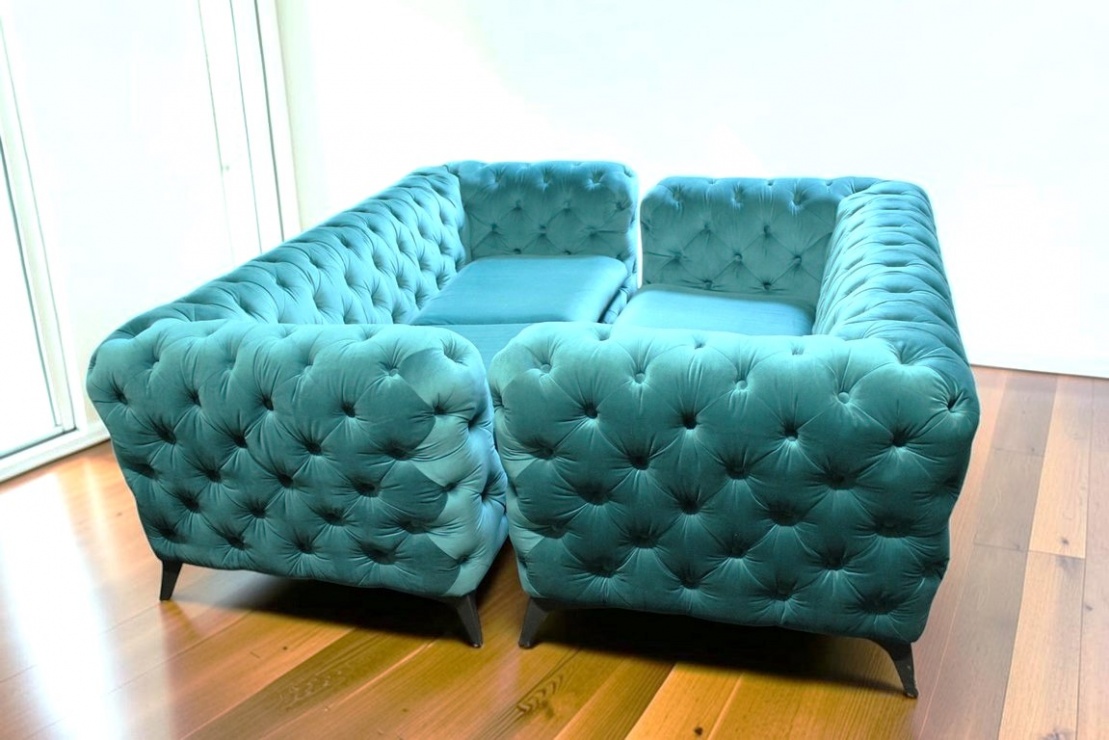 Chesterfield baldų komplektas 3+2  su miegojimo funkcija