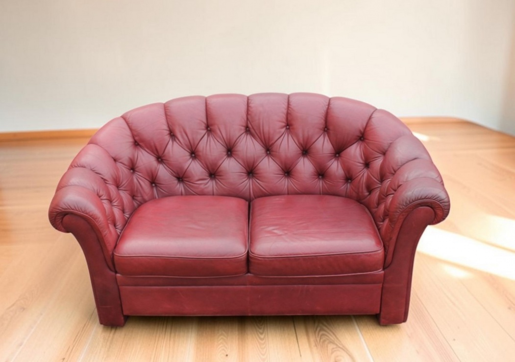 Chesterfield natūralios odos komplektas 3+2