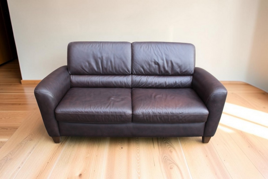 Natūralios odos sofa