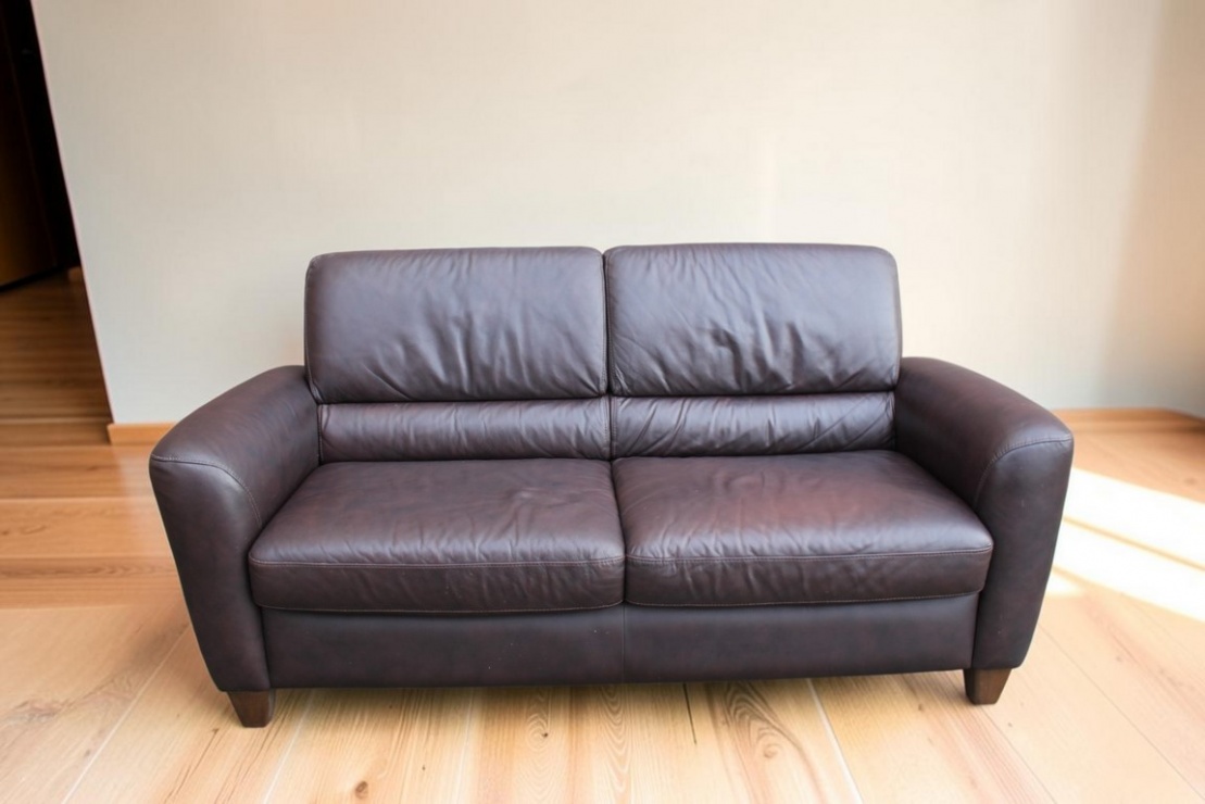 Natūralios odos sofa